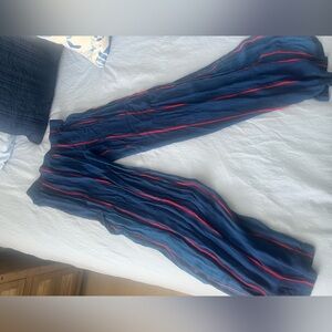 Chaser red and blue pants with side splits
